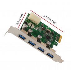 4 Port USB 3.0 PCI-e x1 Card - SD-PEX20133